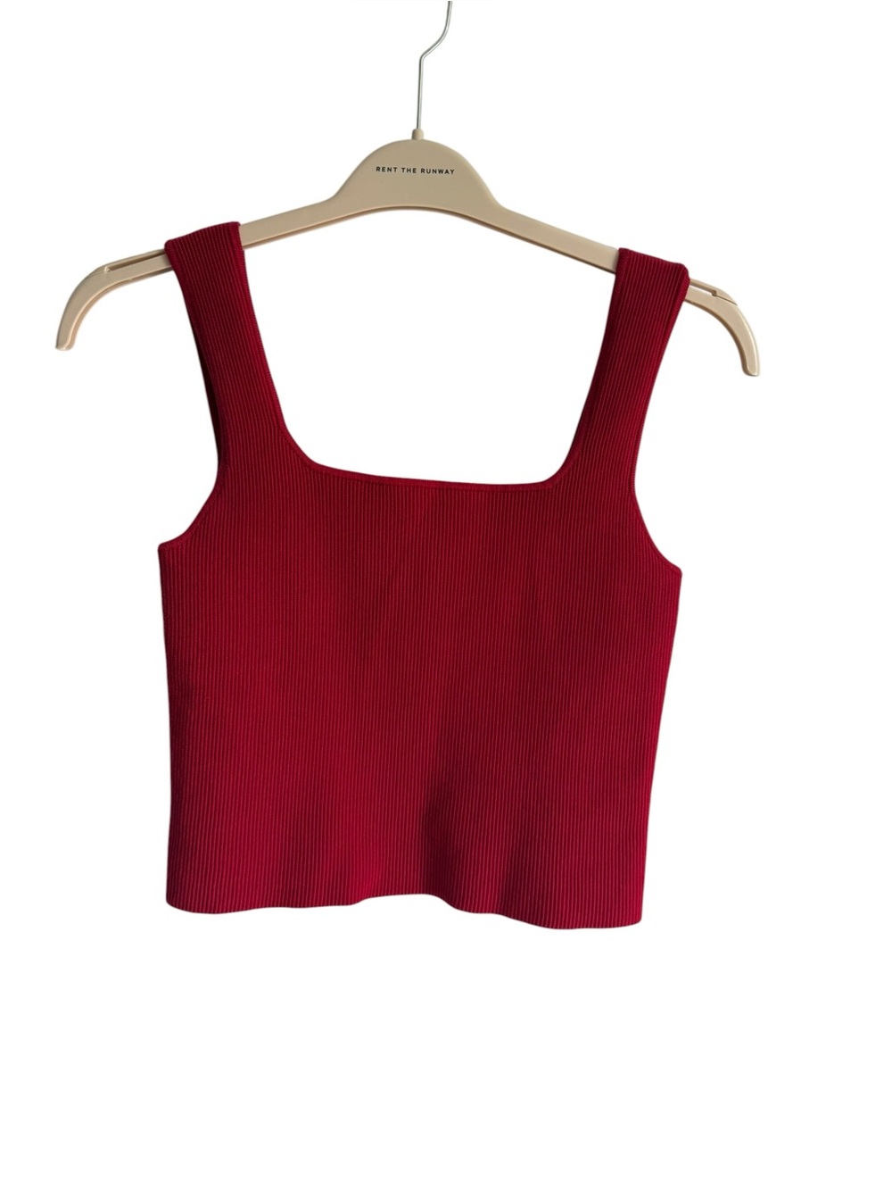 Reformation Organic Cotton Tomato Ted Ribbed Crop Top, Size Medium